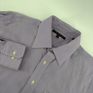 Tommy Bahama Shirt Mens M 15 1/2 34-35‎ Purple Gray Long Sleeve Button Up